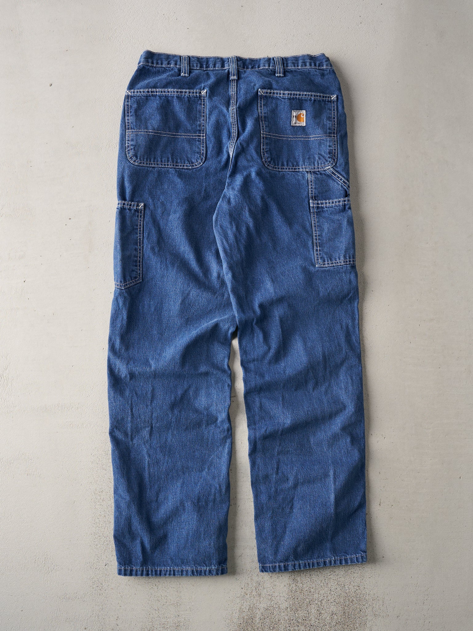 Vintage Y2K Blue Fire Resistant Carhartt Denim Jeans (34x33)