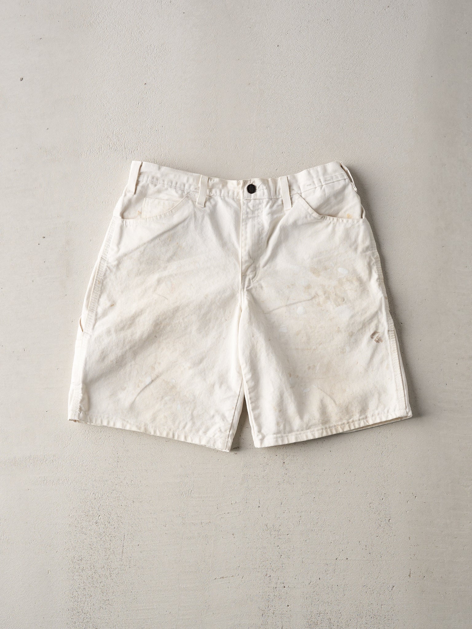 Vintage 90s White Dickies Work Shorts (32x9)