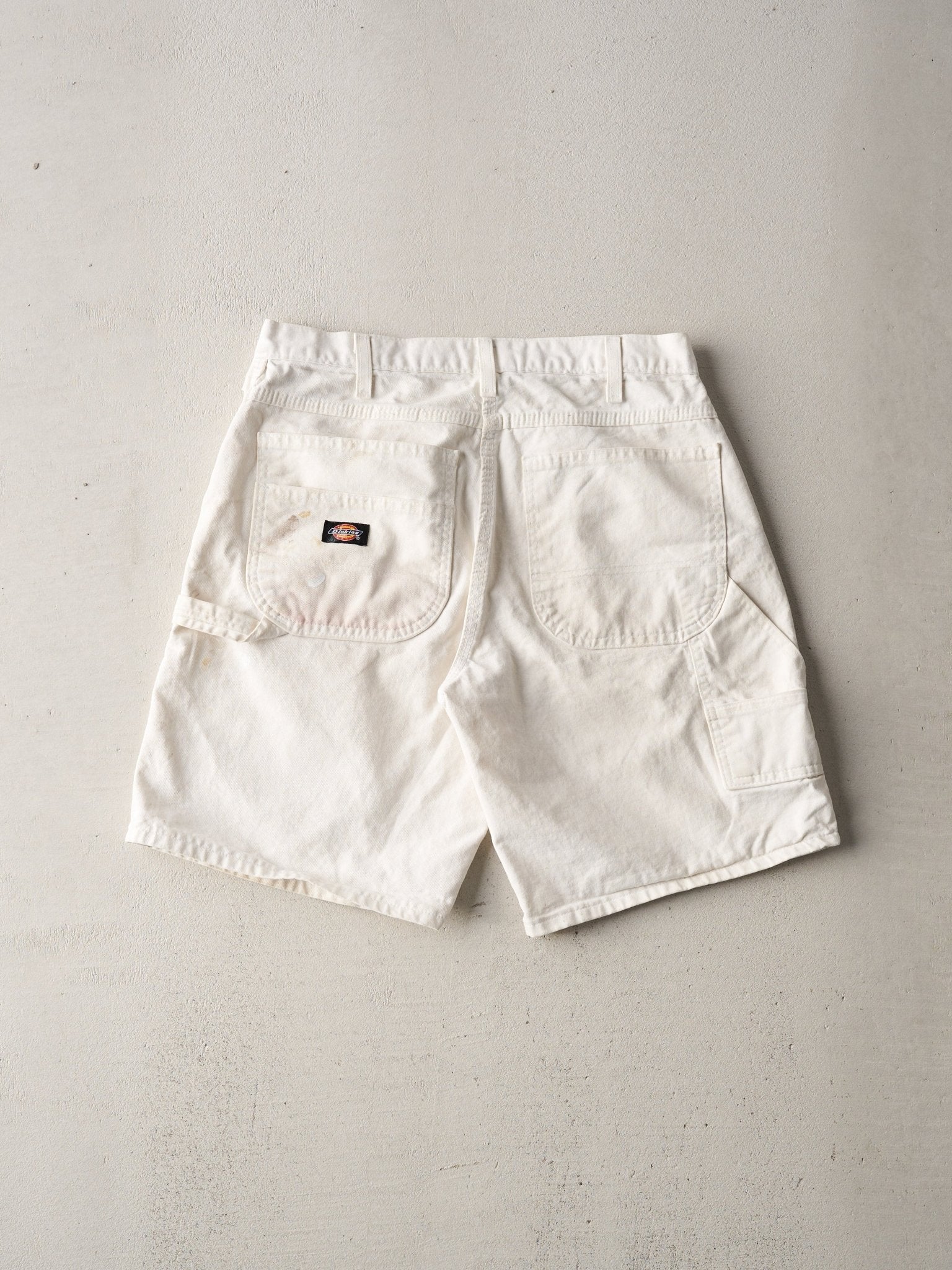 Vintage 90s White Dickies Work Shorts (32x9)