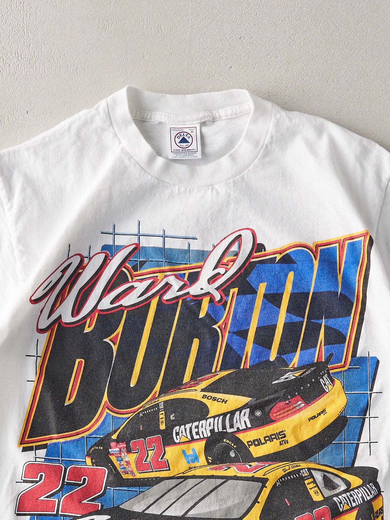 Vintage 01' White Ward Burton Nascar Racing Tee (S)