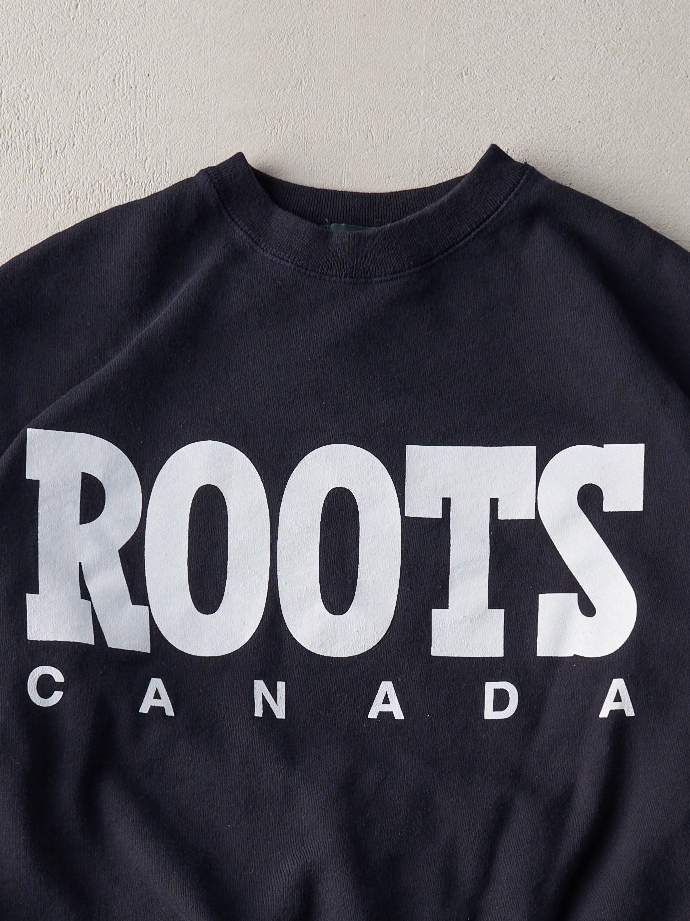 Vintage 90s Navy Roots Athletics Crewneck (L)