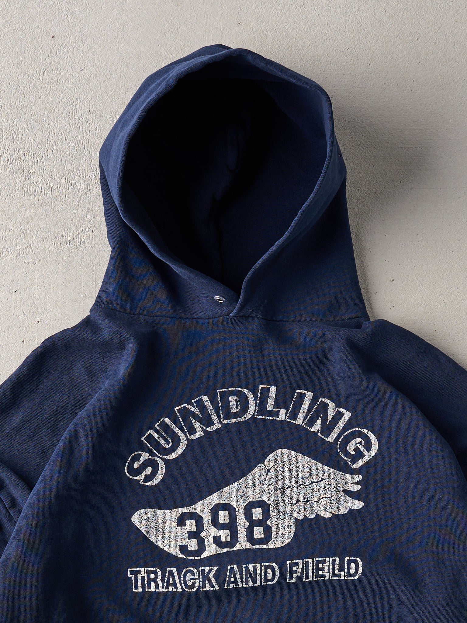 Vintage 90s Navy Sundling Track and Field Hoodie (L)