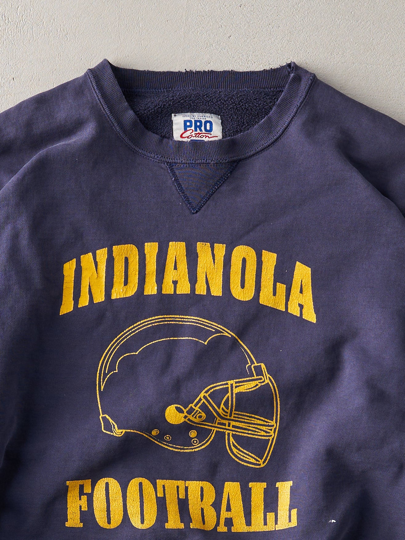 Vintage 90s Navy Indianola Football Russell Athletics Crewneck (L)