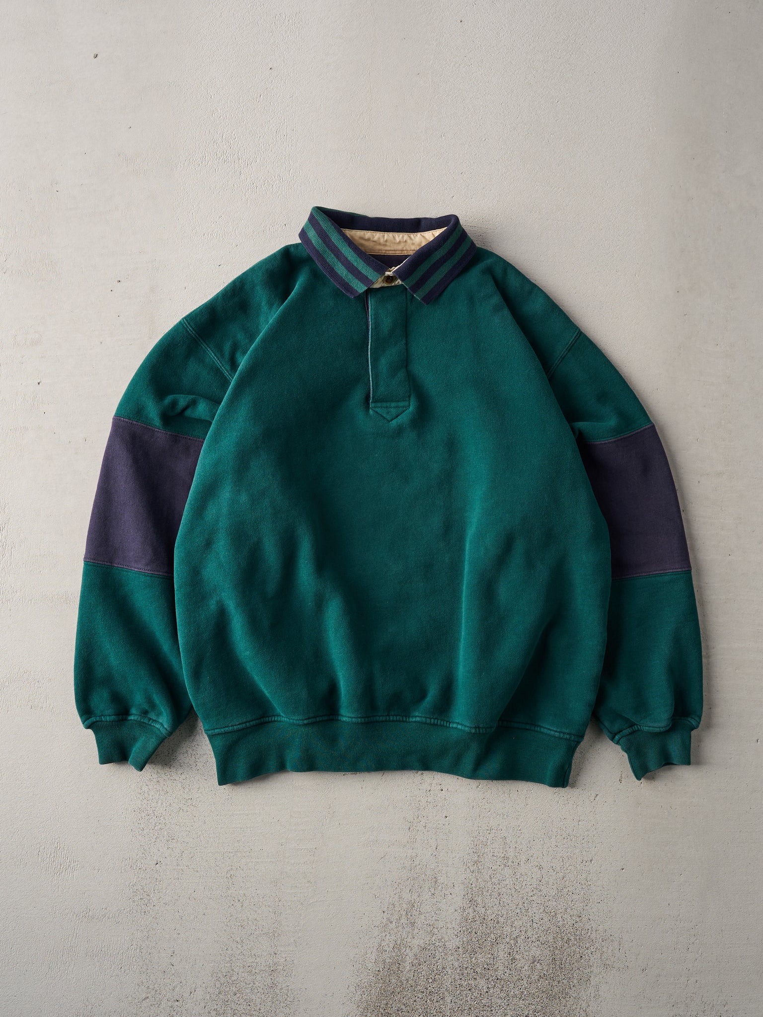 Vintage 80s Forest Green Embroidered Cutter and Buck Golf Collard Crewneck (L)