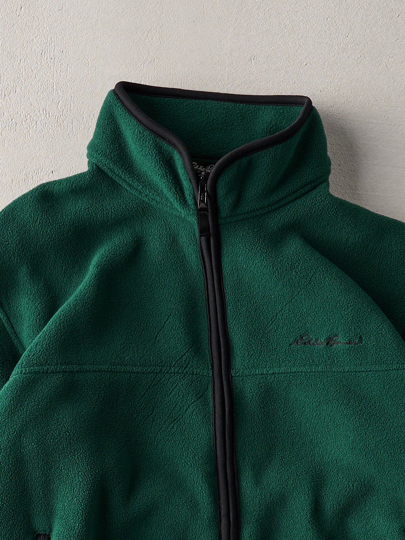 Vintage 90s Forest Green Eddie Bauer Fleece Zip Up (L)