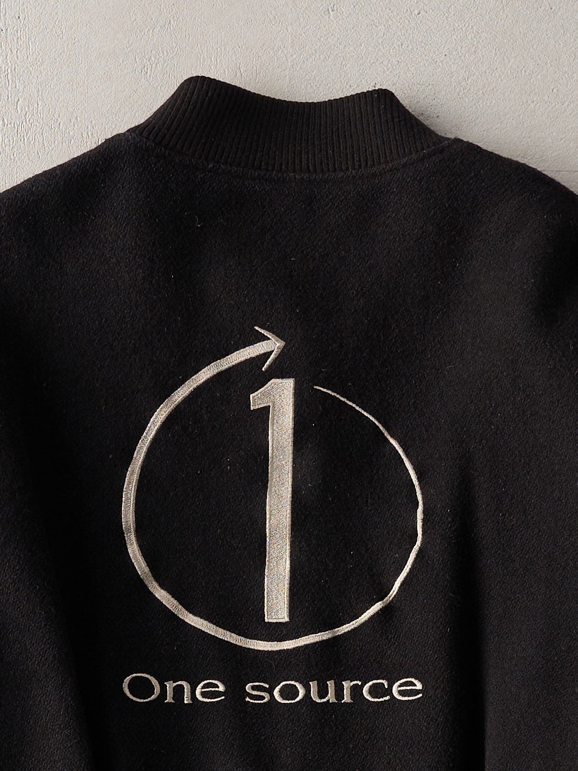 Vintage 90s Black and Brown Suede Norigen Harpurg Varsity Jacket (M)