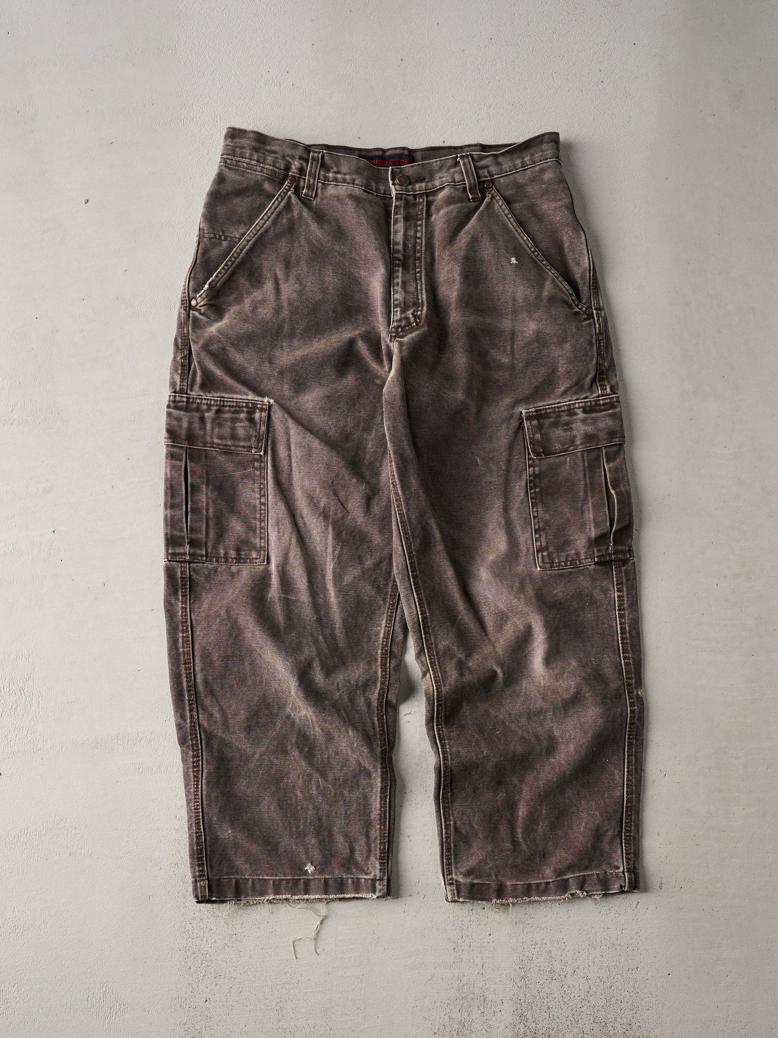 Vintage Y2K Faded Chocolate Brown Tough Duck Carpenter Pants (34x28)