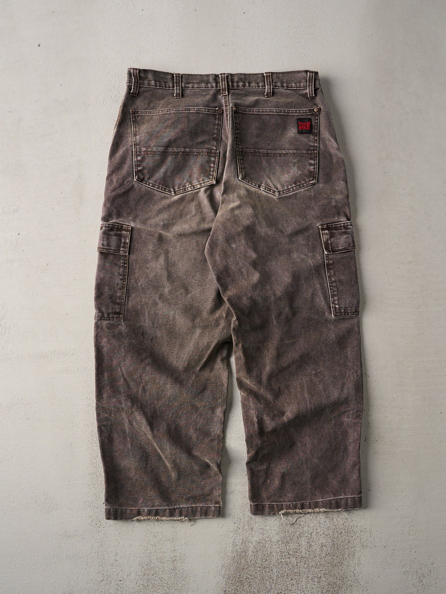 Vintage Y2K Faded Chocolate Brown Tough Duck Carpenter Pants (34x28)