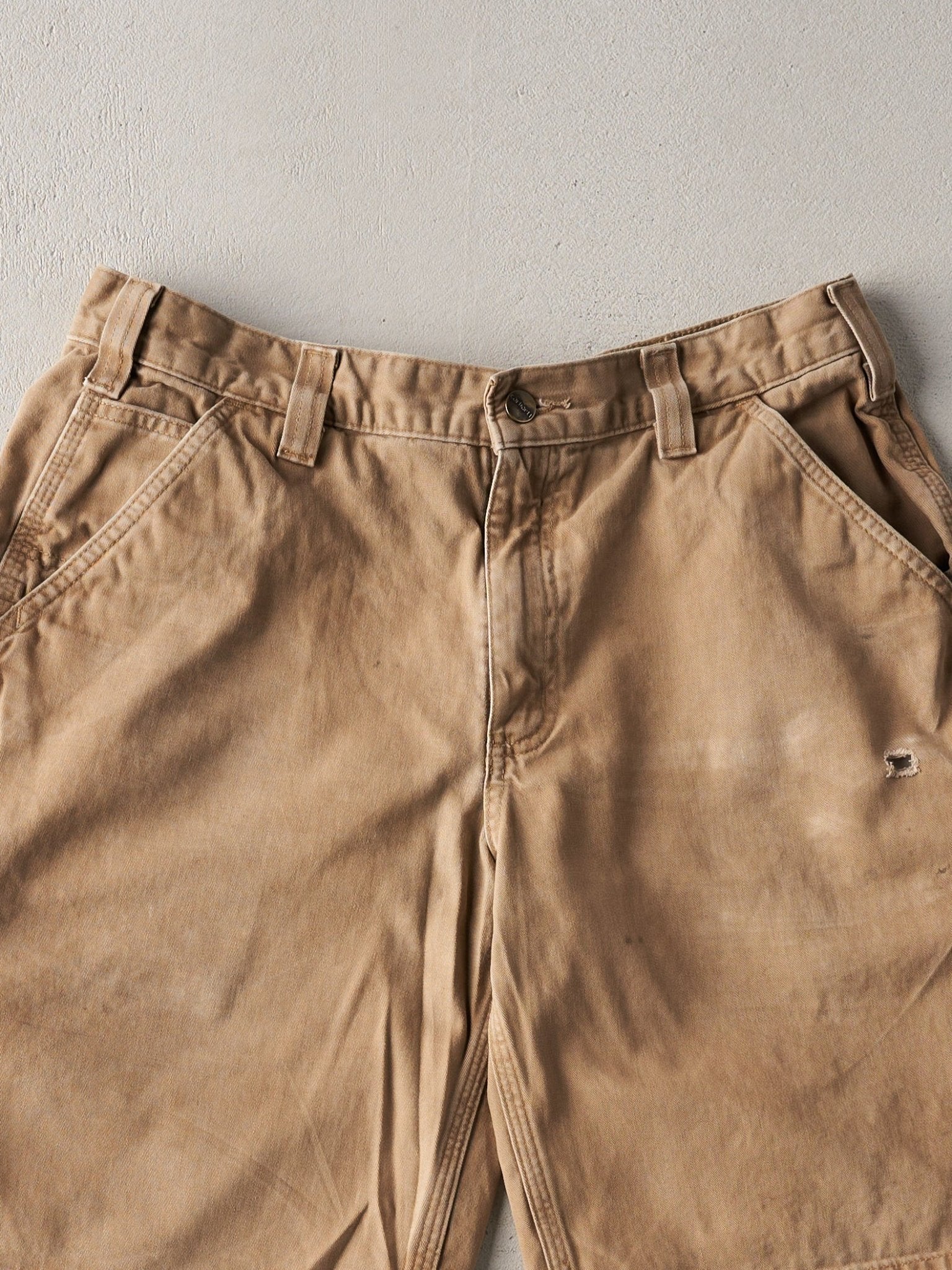 Vintage Y2K Beige Carhartt Relaxed Fit Carpenter Shorts (34x10)