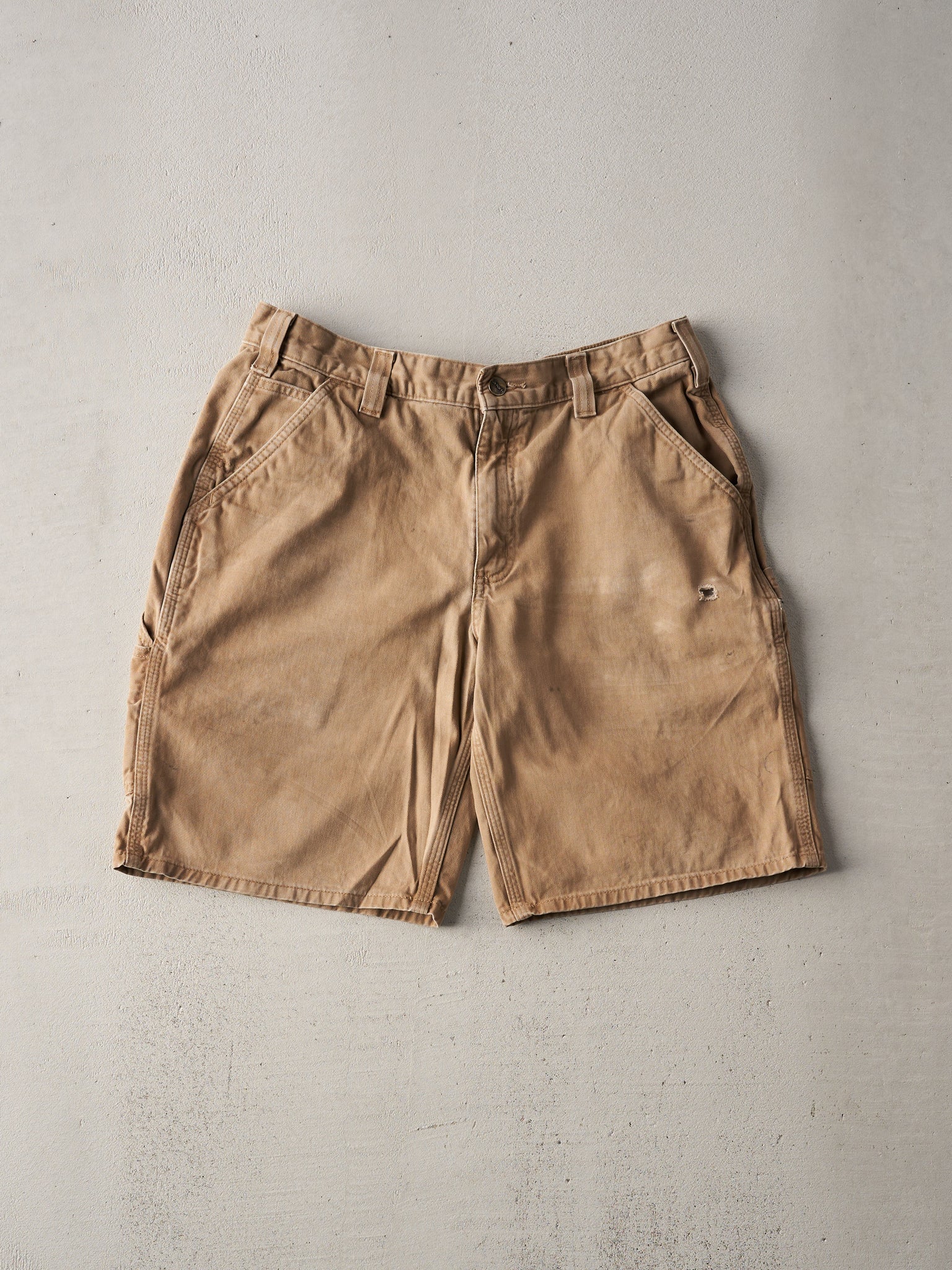 Vintage Y2K Beige Carhartt Relaxed Fit Carpenter Shorts (34x10)