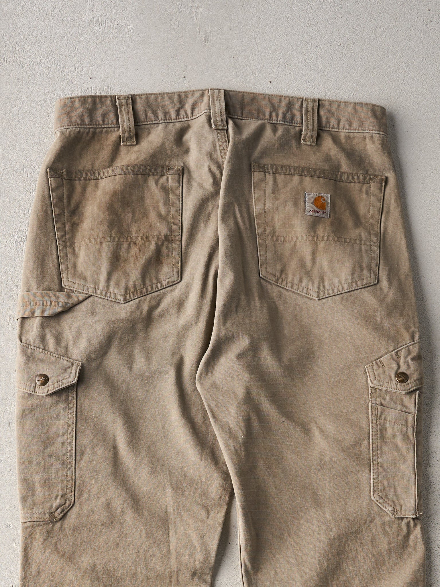 Vintage 90s Beige Carhartt Relaxed Fit Cargo Pants (33x29)