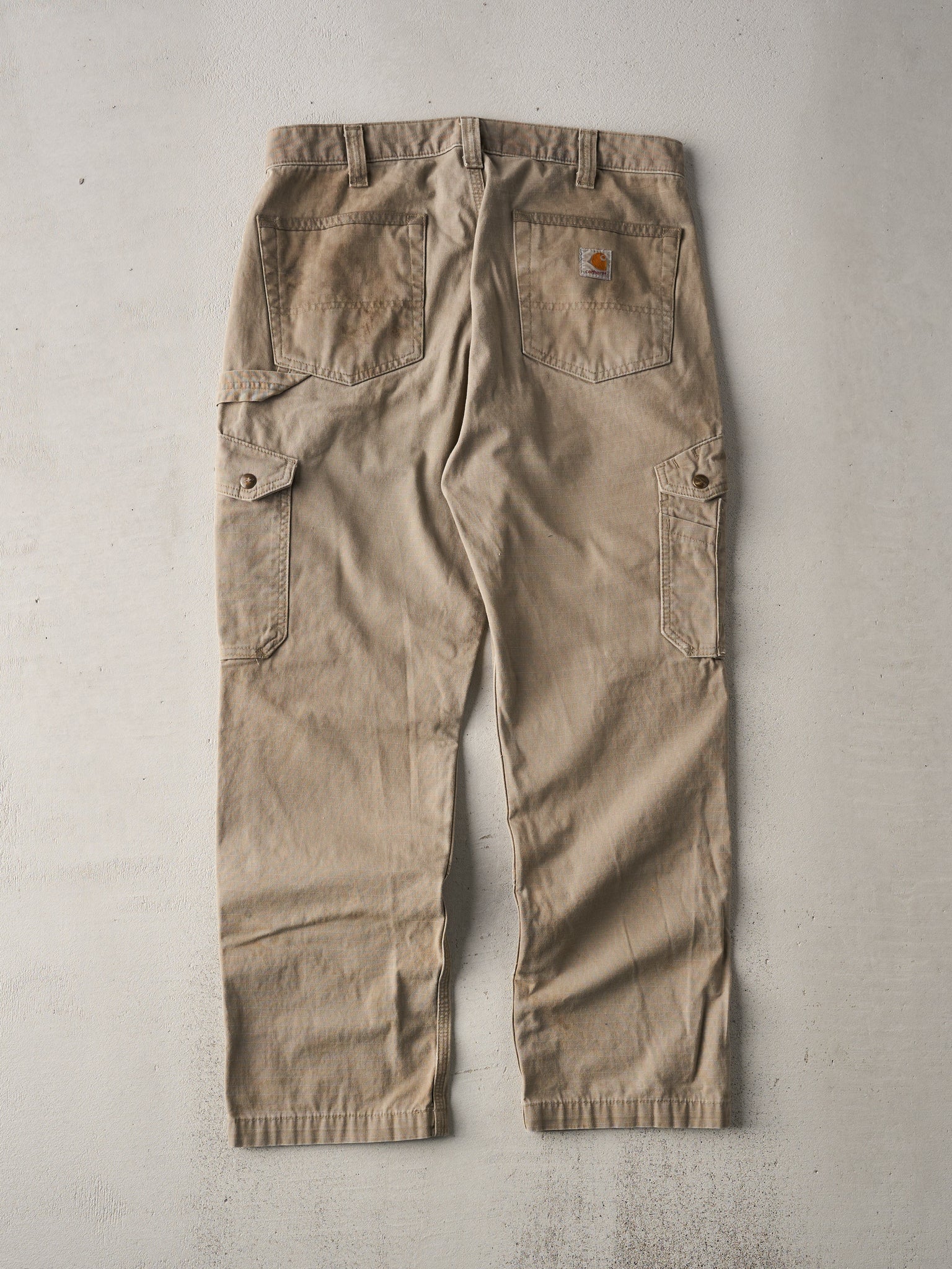 Vintage 90s Beige Carhartt Relaxed Fit Cargo Pants (33x29)