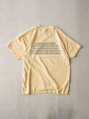 Vintage 90s Yellow Immaculata College Tee (M)