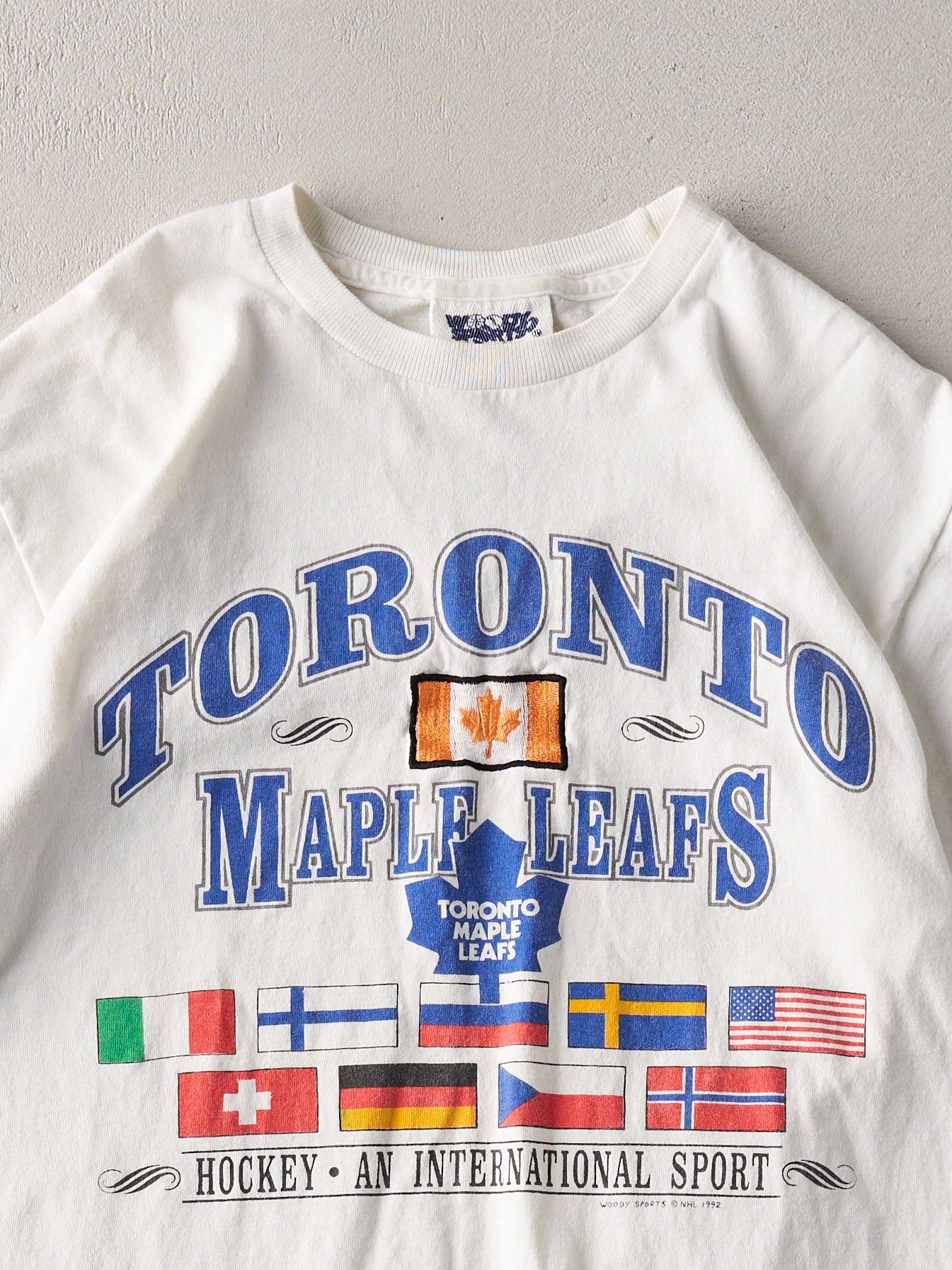 Vintage '92 White Toronto Maple Leafs Tee (M)