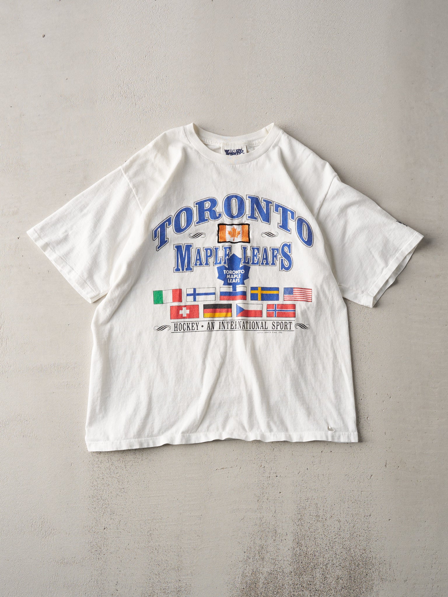 Vintage '92 White Toronto Maple Leafs Tee (M)