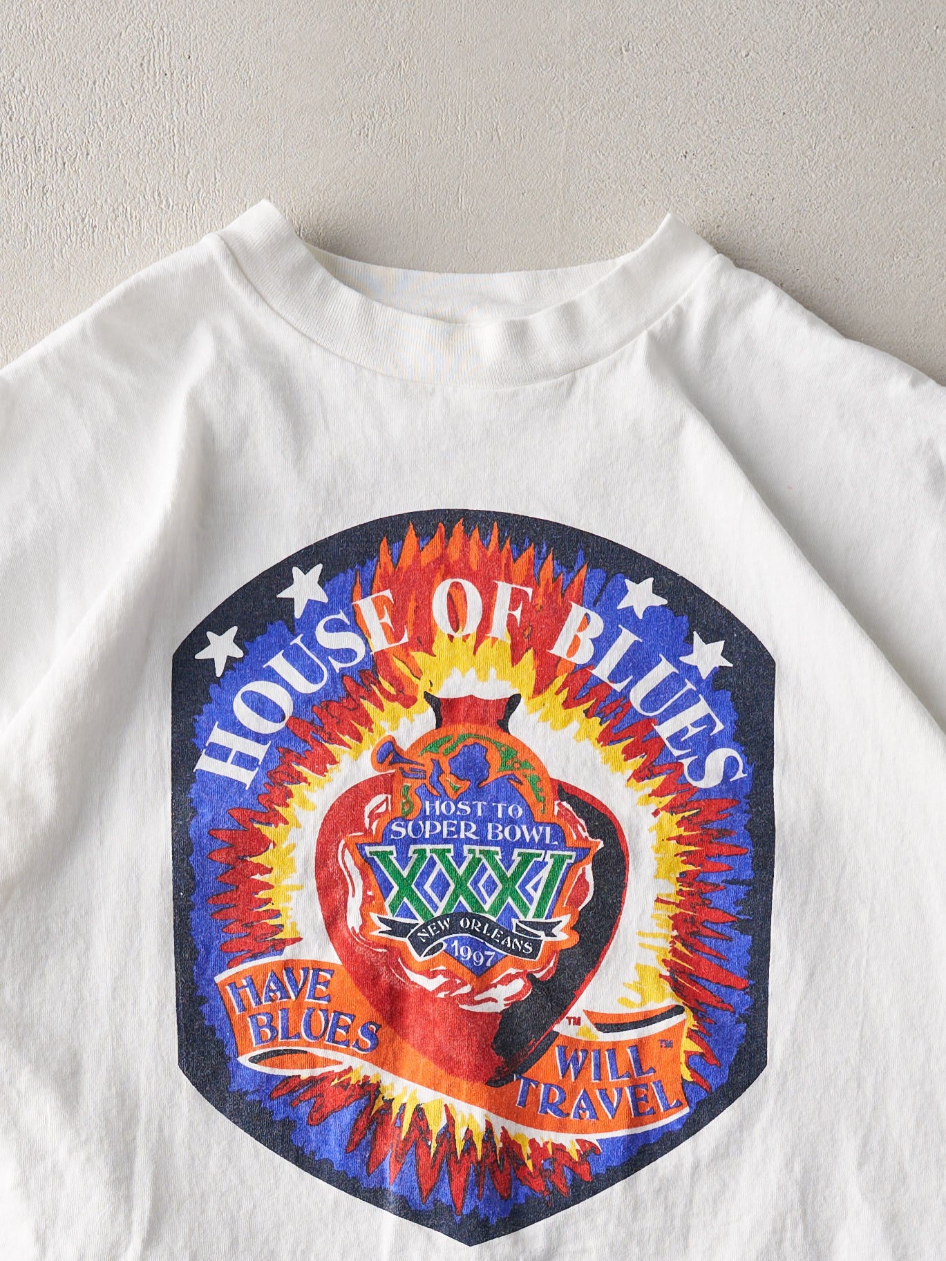 Vintage '97 White New Orleans Super Bowl House of Blues Tee (M)