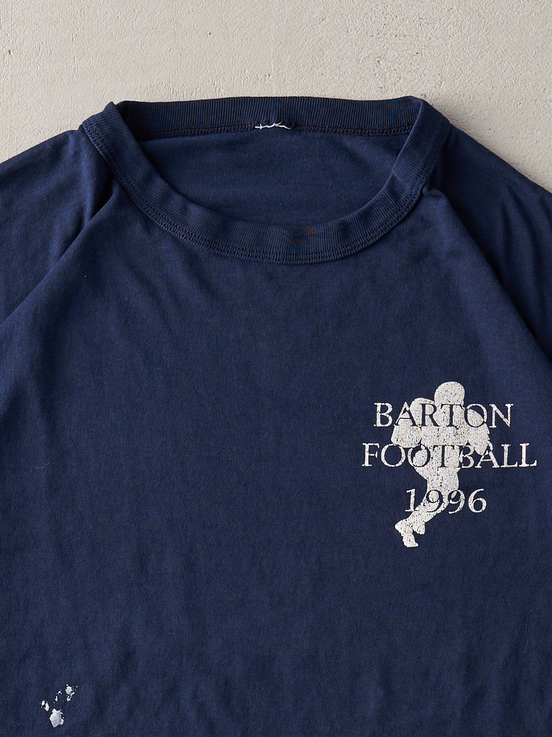 Vintage '96 Navy "Losing Is Not An Option" Barton Football Boxy Tee (L)