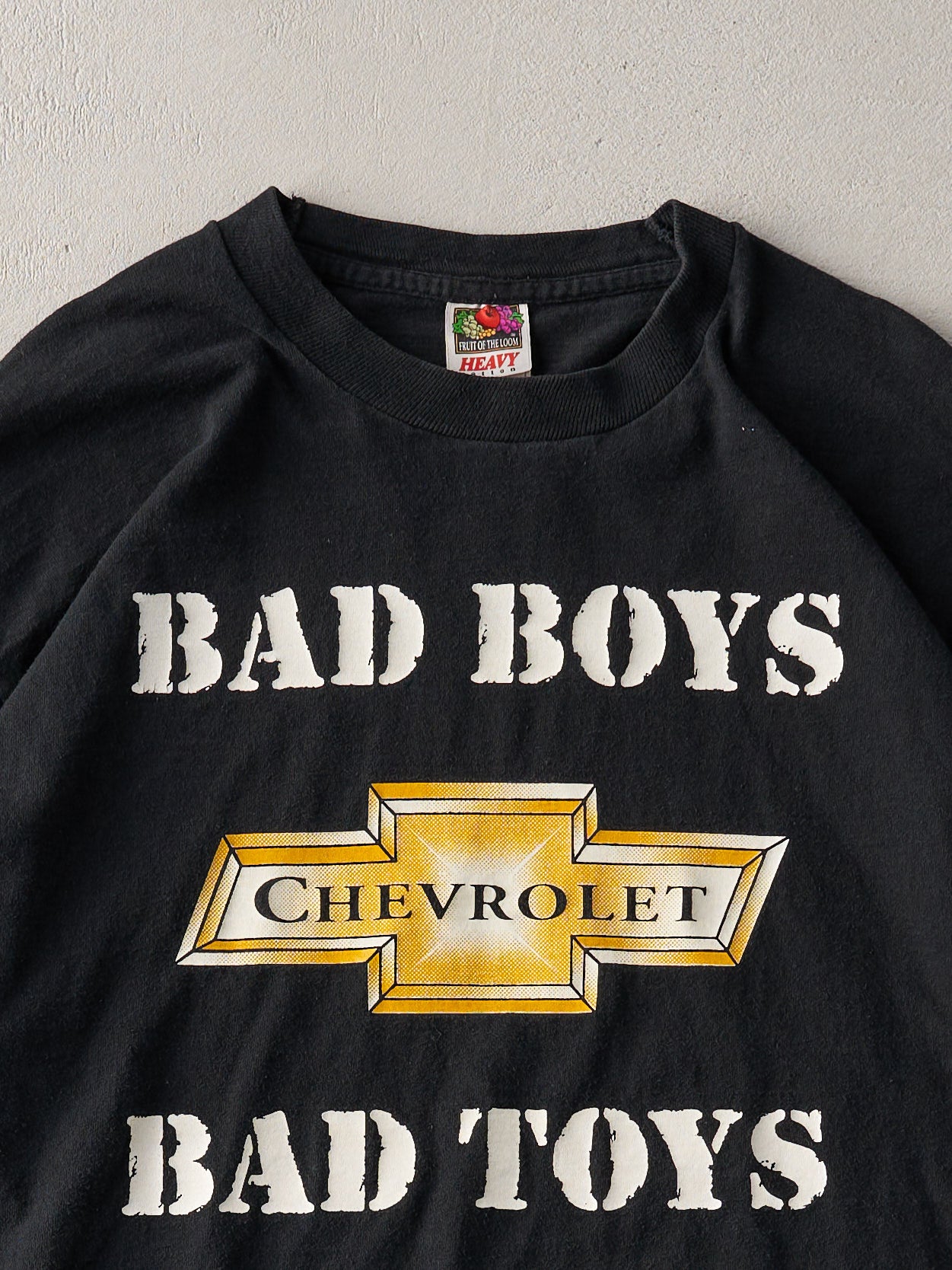 Vintage 90s Black Chevrolet "Bad Boys Bad Toys" Single Stitch Tee (M)