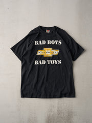 Vintage 90s Black Chevrolet "Bad Boys Bad Toys" Single Stitch Tee (M)