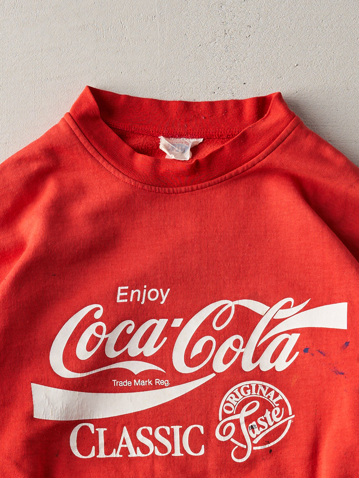 Vintage 80s Red Coca Cola Boxy Crewneck (L)