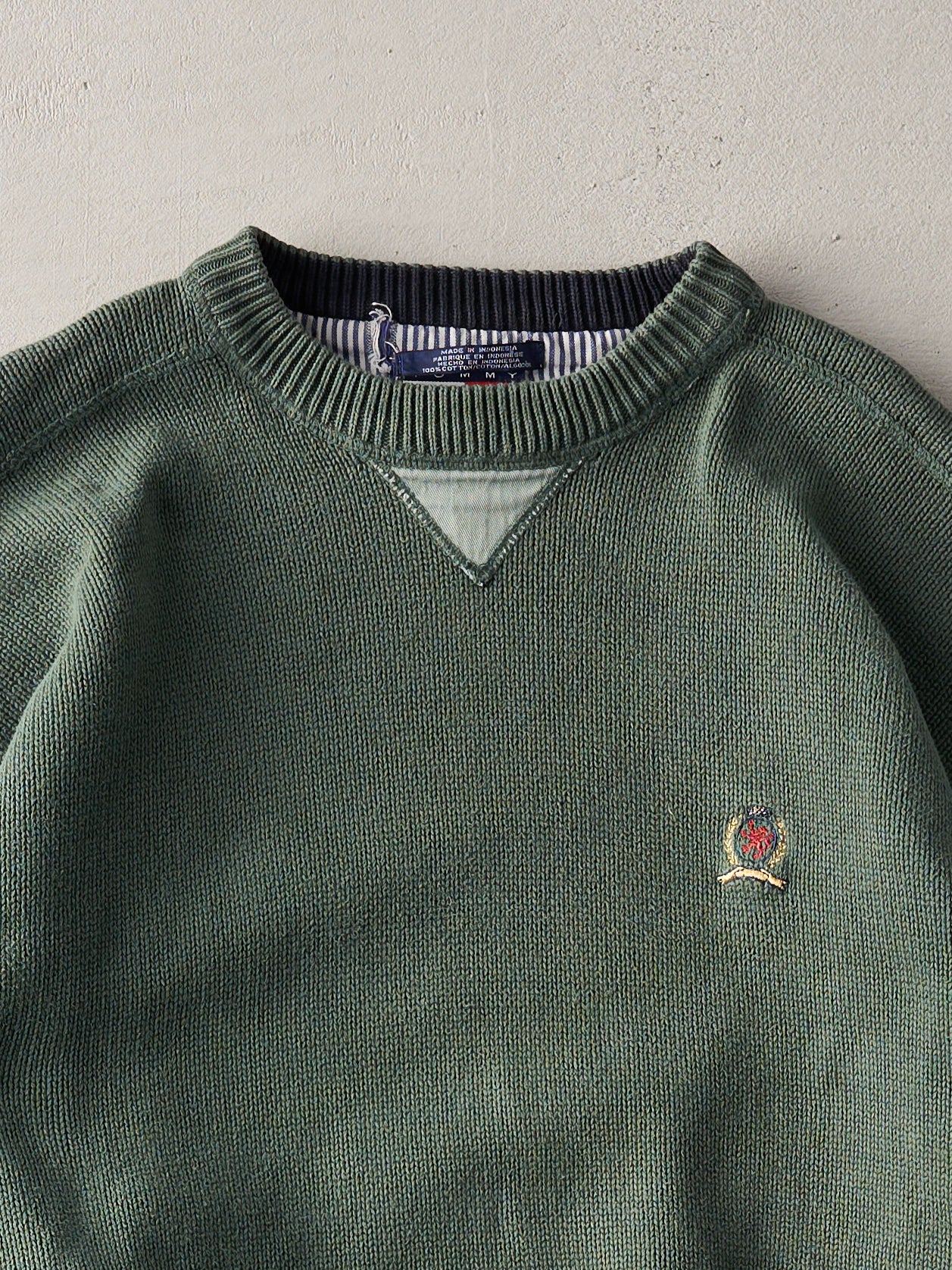 Vintage 90s Forest Green Tommy Hilfiger Knit Sweater (L)