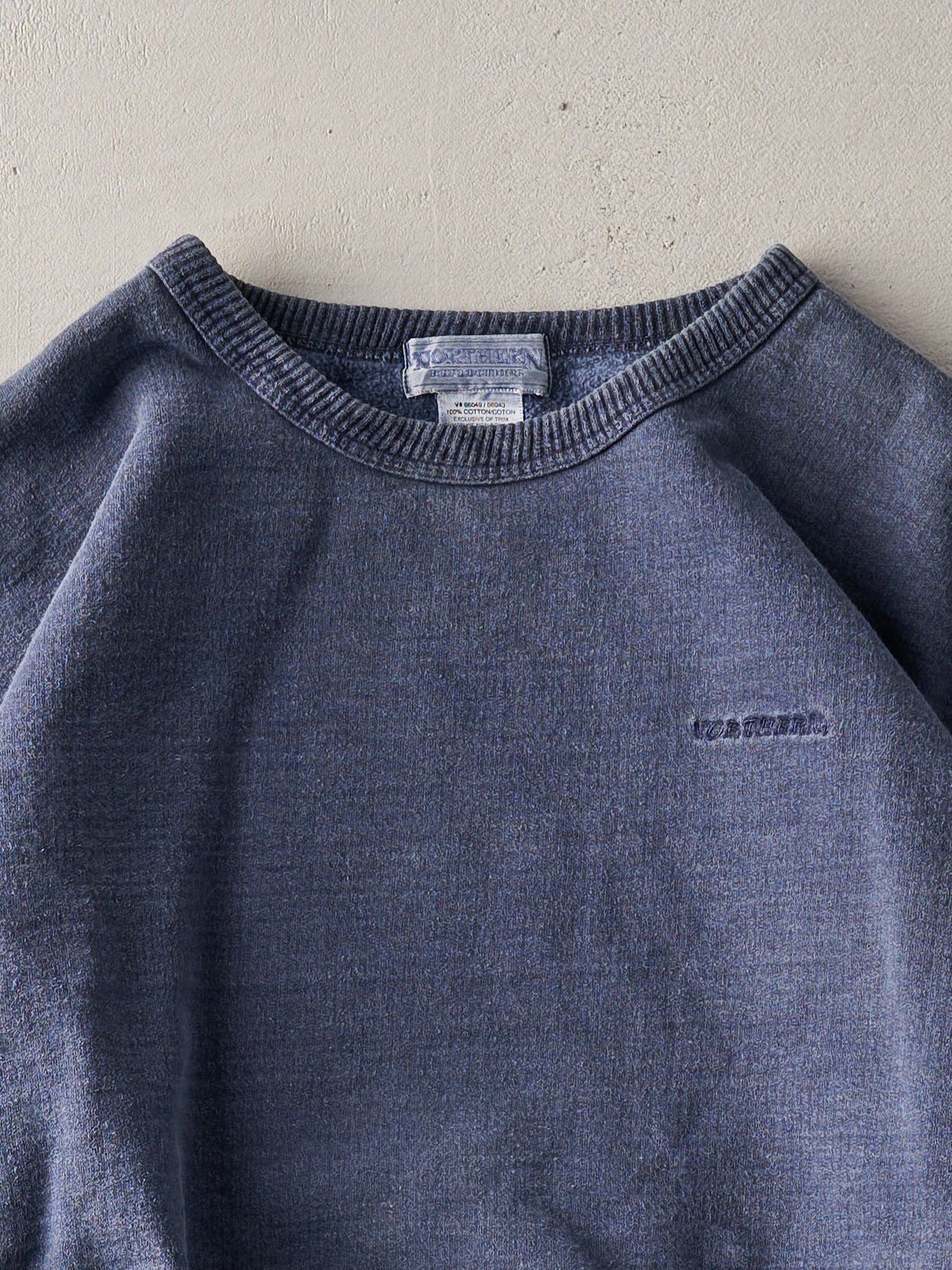 Vintage 90s Washed Blue Northern Reflections Blank Boxy Crewneck (L)