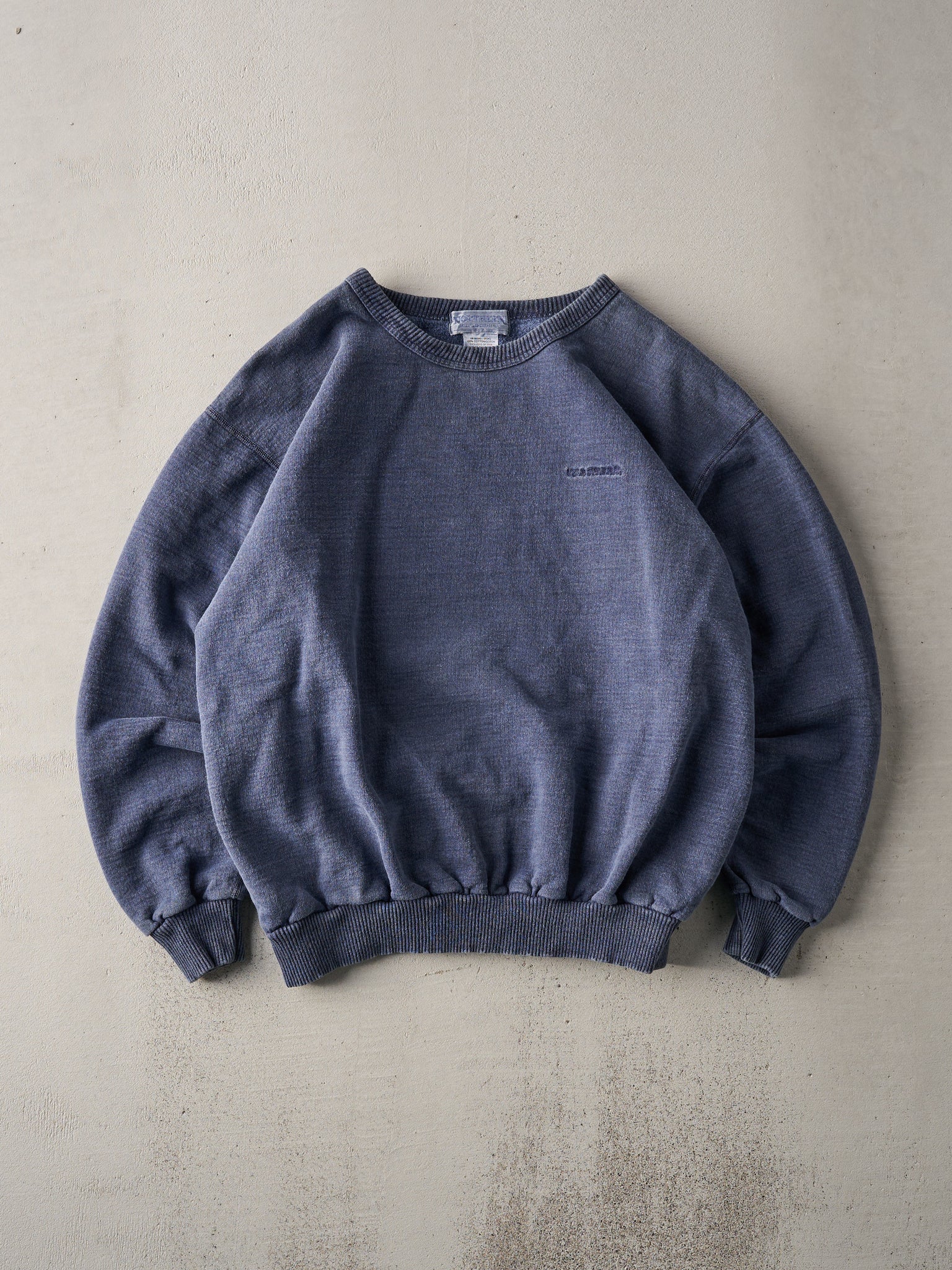 Vintage 90s Washed Blue Northern Reflections Blank Boxy Crewneck (L)