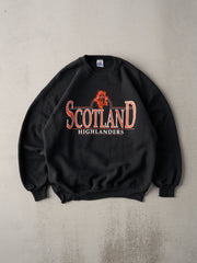 Vintage 90s Black Scotland Highlanders Crewneck (M)