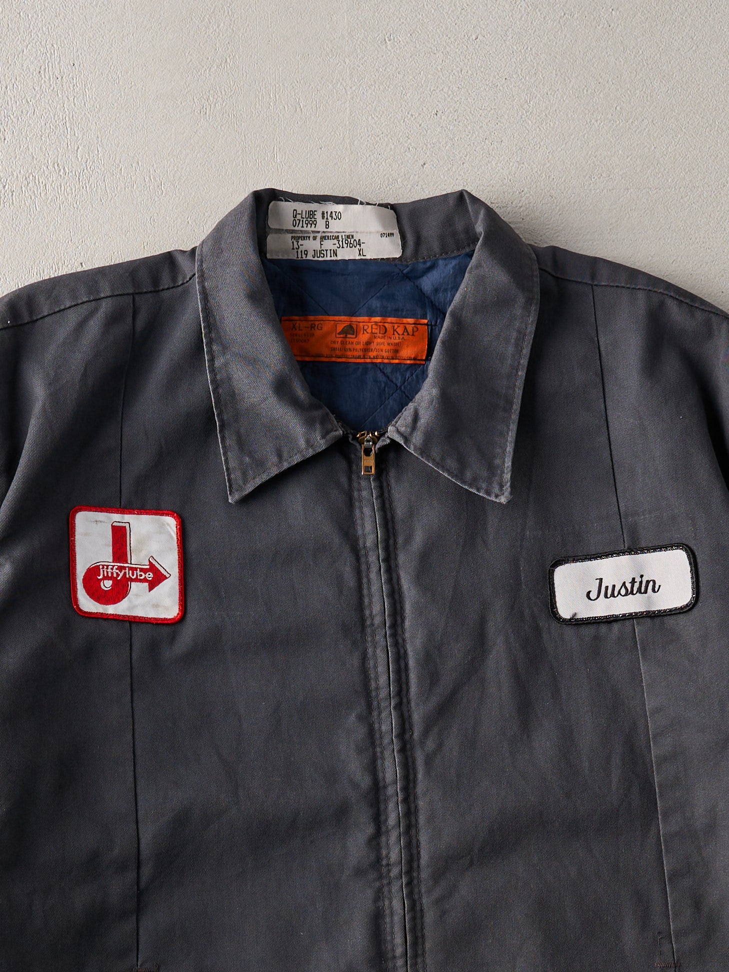 Vintage 70s Charcoal Grey Work Jacket (L)