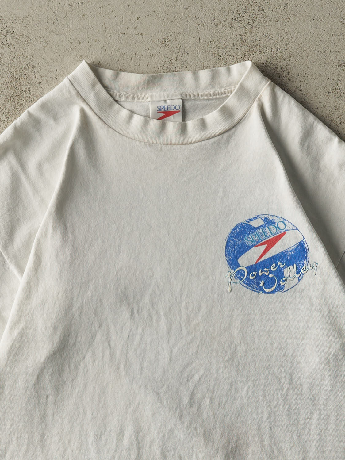 Vintage 92' White Speedo Volleyball Tee (M/L)