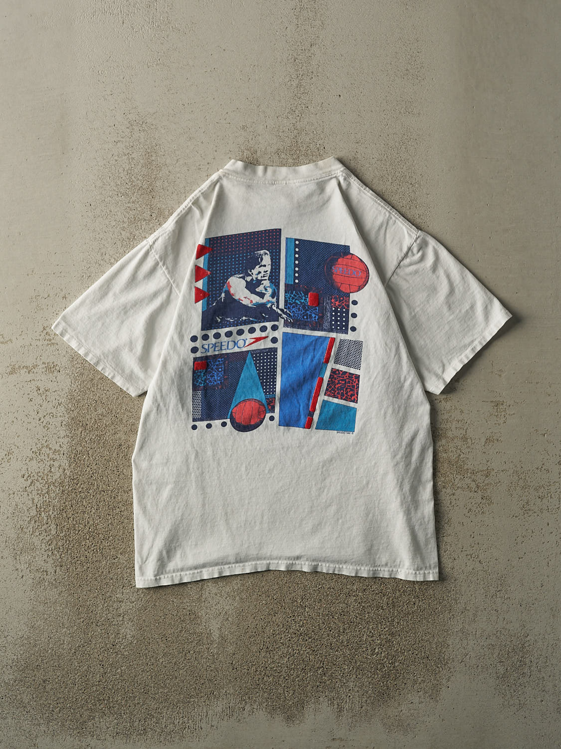 Vintage 92' White Speedo Volleyball Tee (M/L)