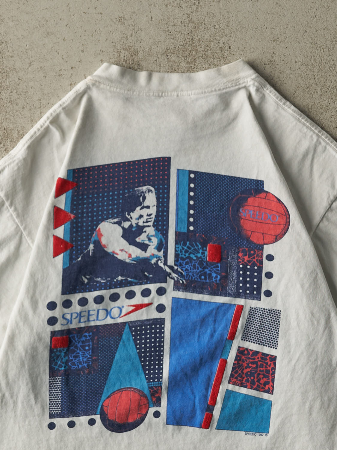 Vintage 92' White Speedo Volleyball Tee (M/L)