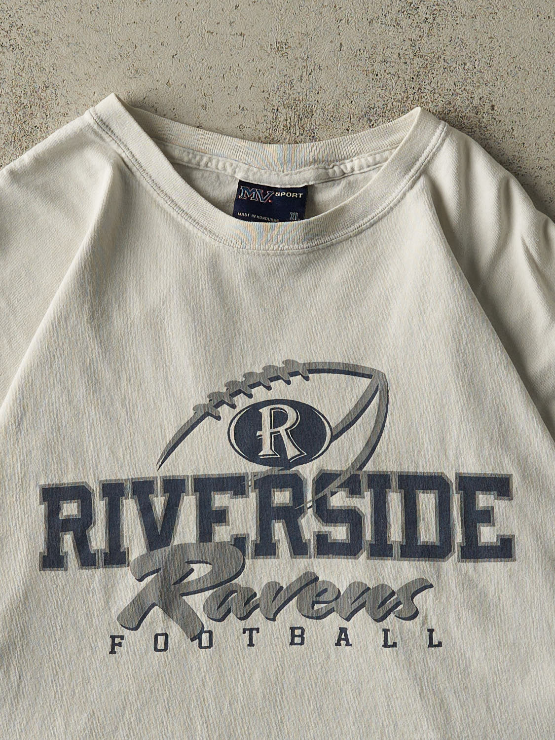 Vintage 90s White Riverside Ravens Football Tee (L/XL)