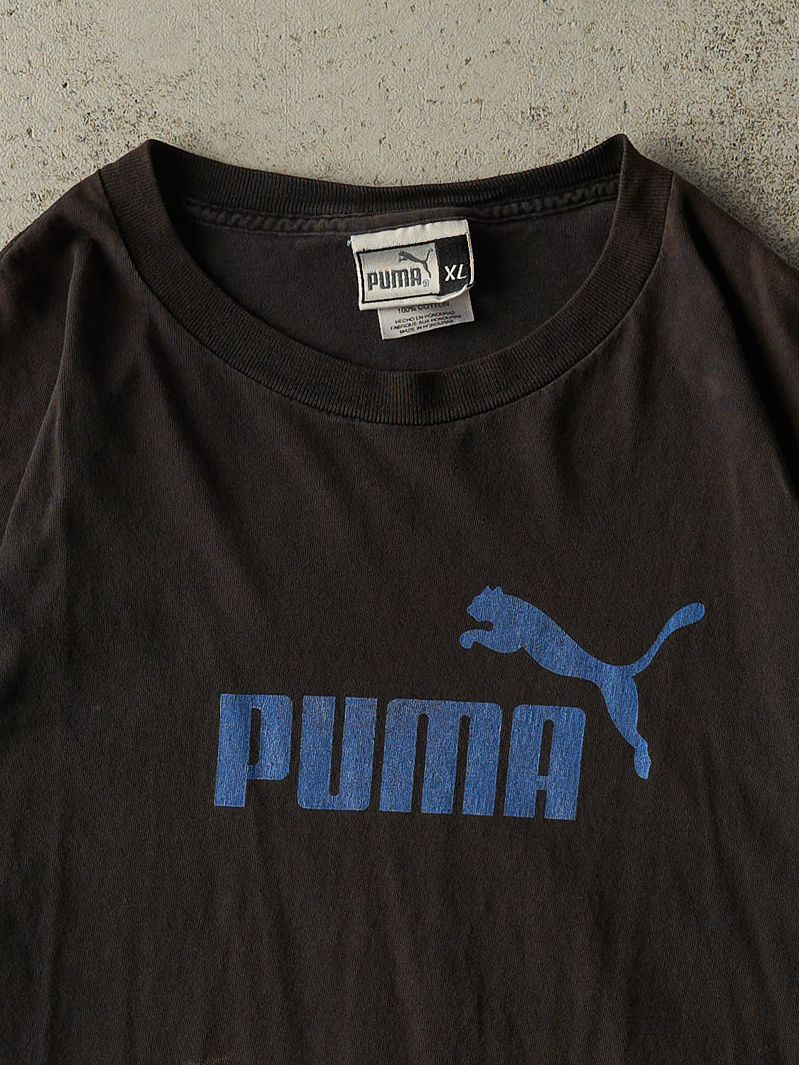 Vintage 90s Black Puma Logo Tee (XL/XXL)
