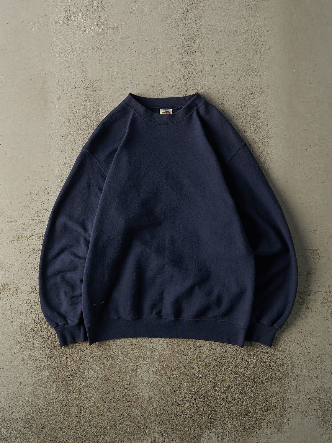 Vintage 90s Navy Blue Blank Crewneck (M)