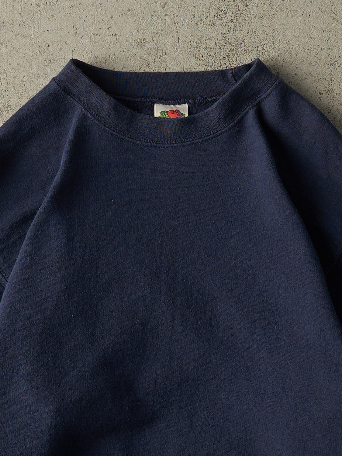 Vintage 90s Navy Blue Blank Crewneck (M)