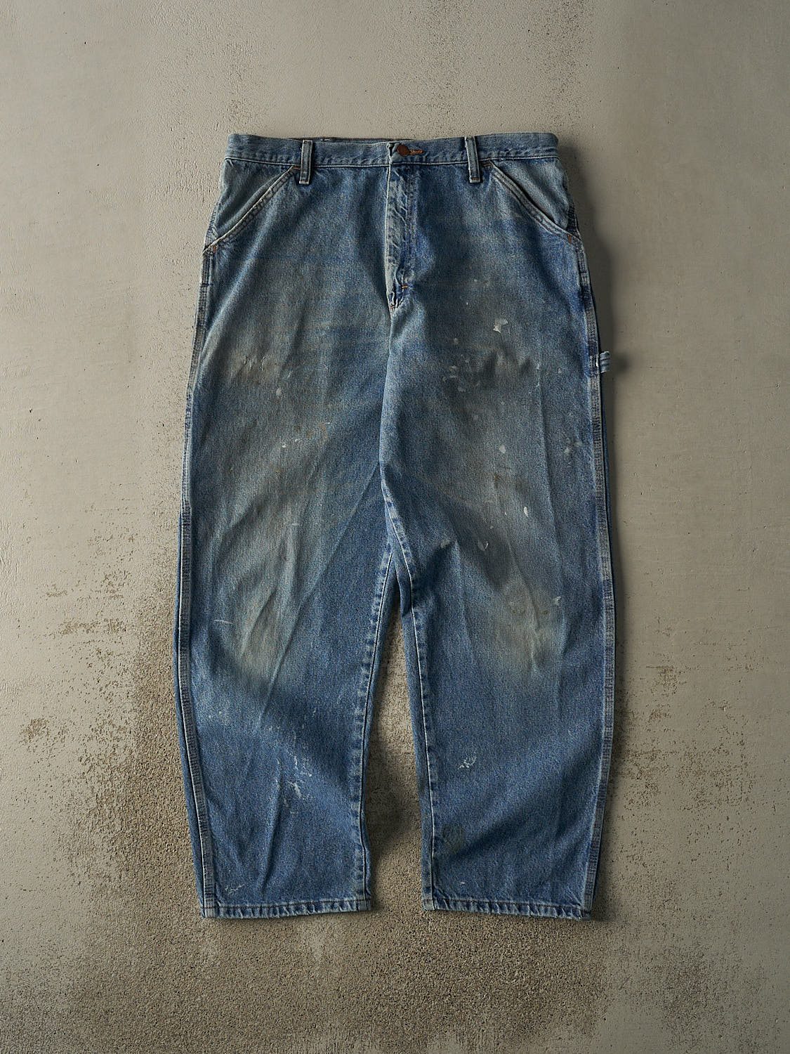 Vintage 90s Mid Wash Rustler Carpenter Jeans (35x31.5)