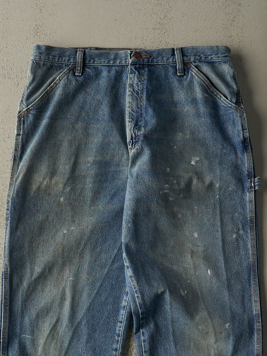 Vintage 90s Mid Wash Rustler Carpenter Jeans (35x31.5)