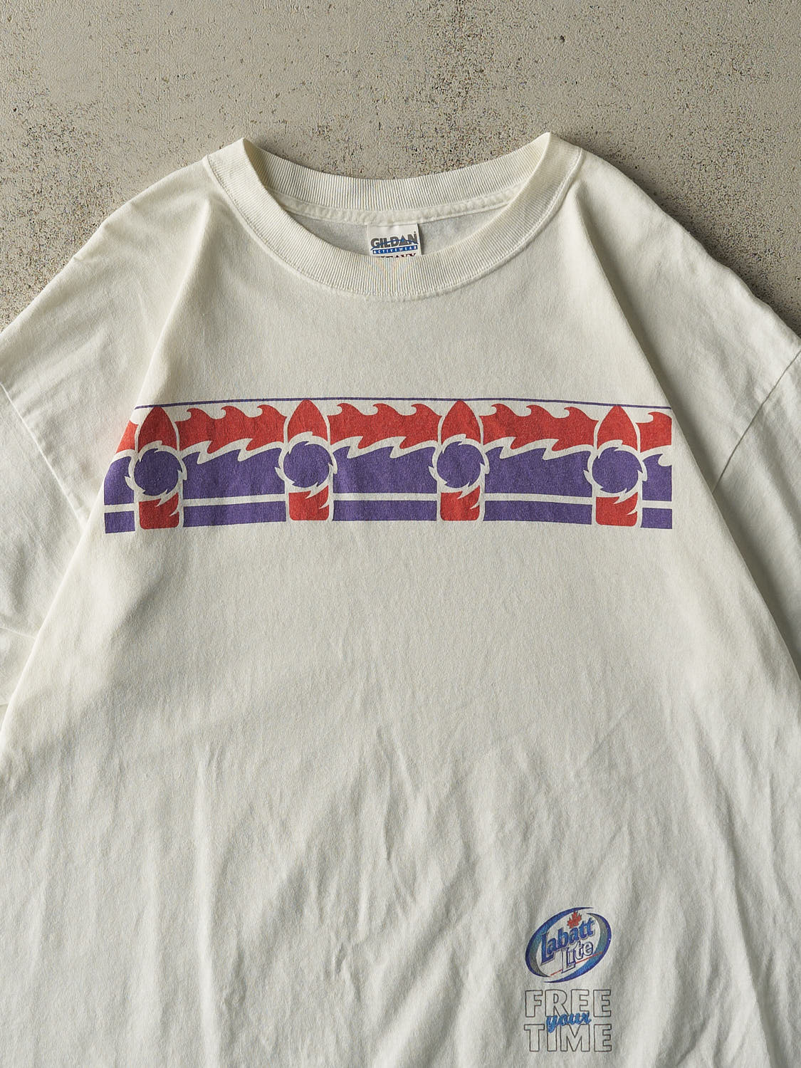 Vintage Y2K White Labatt Lite Tee (XL)
