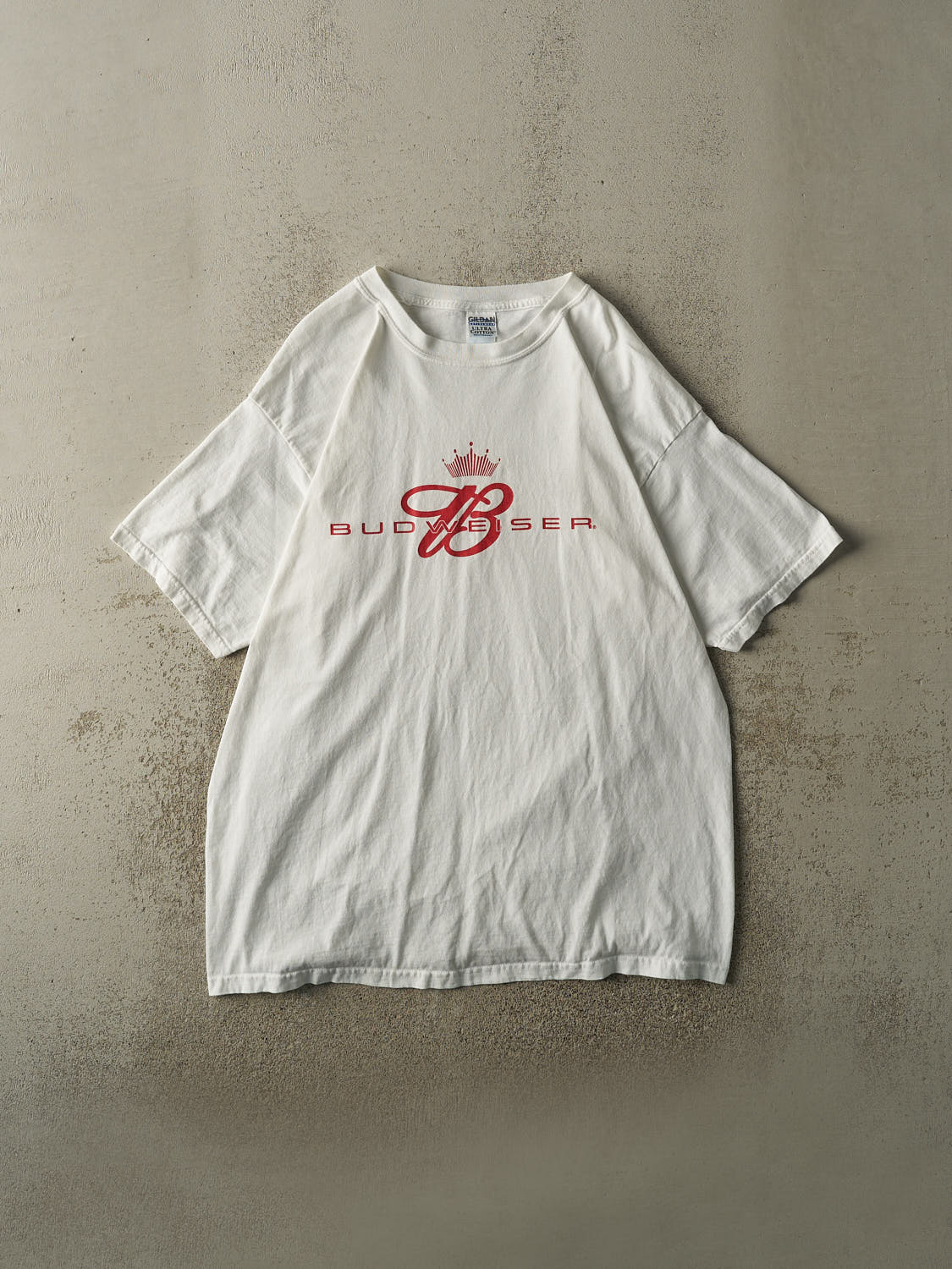 Vintage Y2K White Budweiser Logo Tee (XL/XXL)