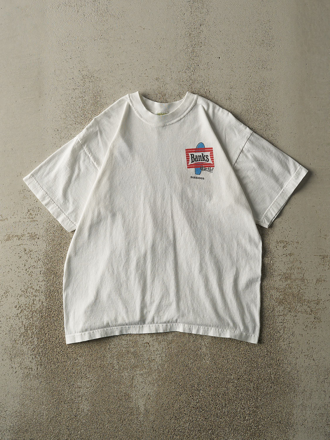 Vintage Y2K White Banks Beer Tee (M)
