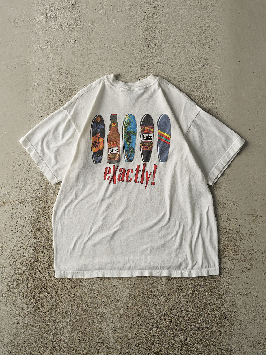 Vintage Y2K White Banks Beer Tee (M)