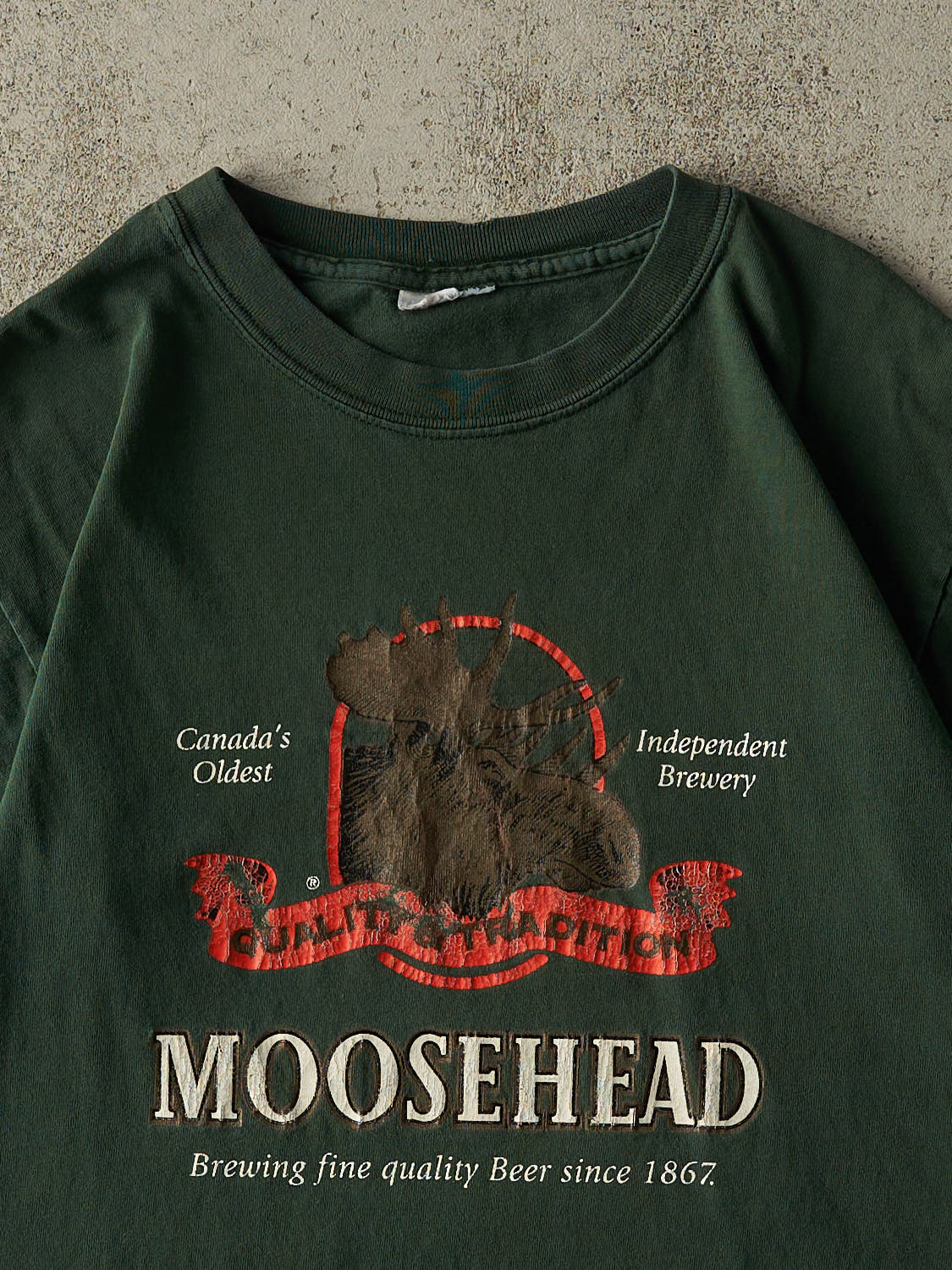 Vintage 90s Green Moosehead Beer Tee (M/L)