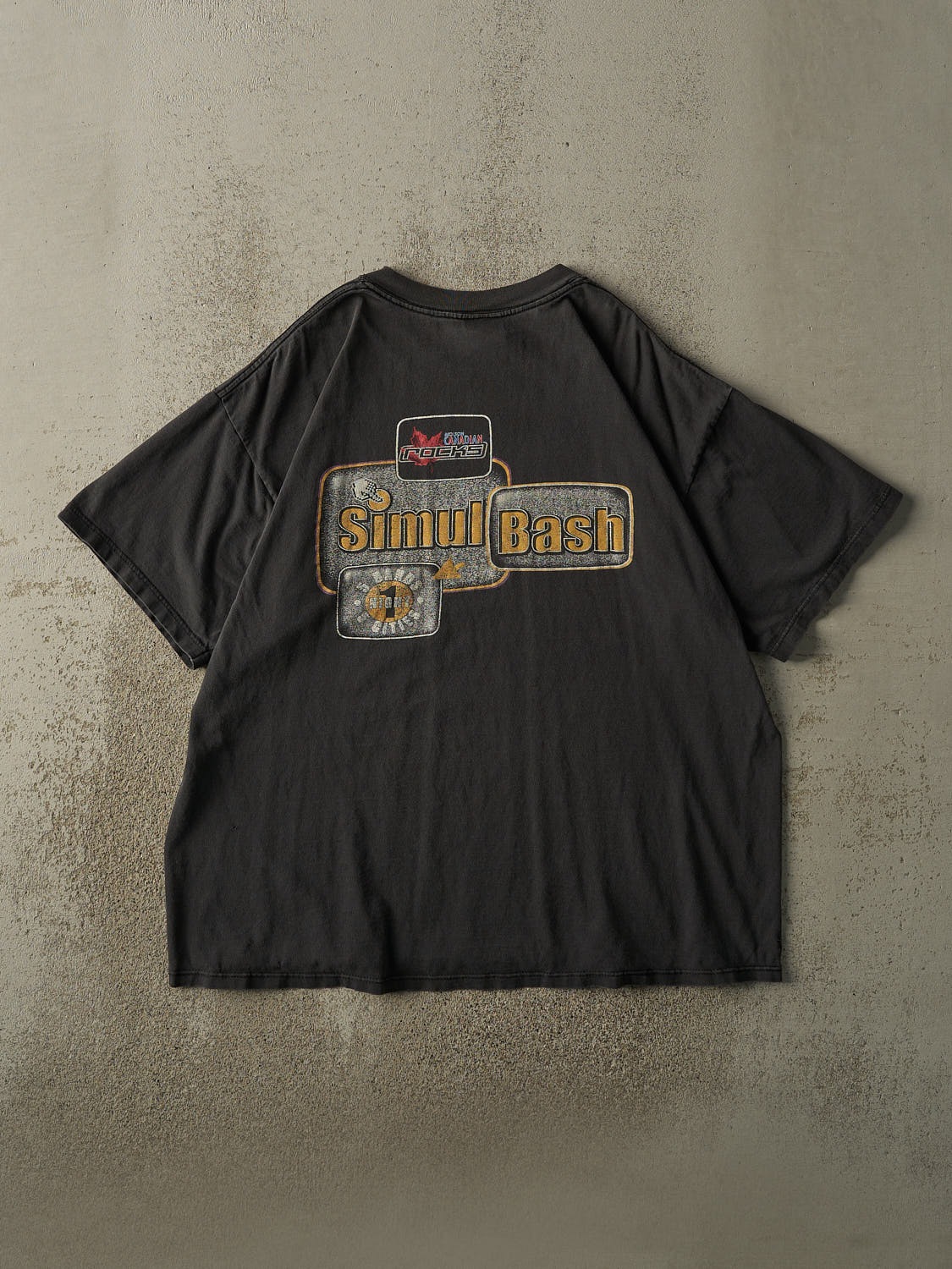 Vintage 90s Faded Black Molson Canadian Rocks Tee (L/XL)