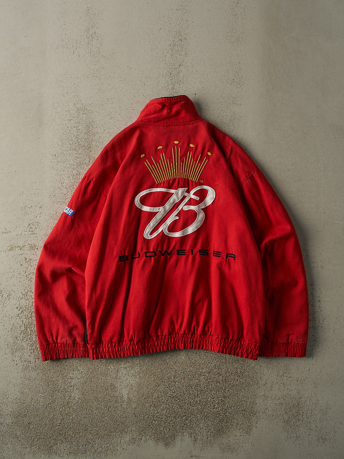 Vintage Y2K Red Budweiser Dale Earnhardt Nascar Lightweight Racing Jacket (L/XL)