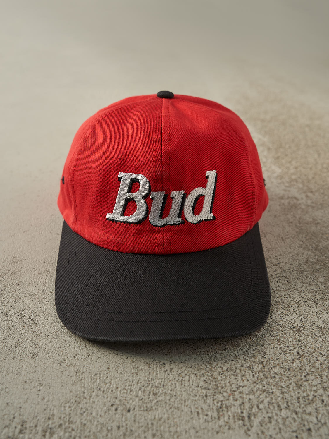Vintage 90s Red & Black Budweiser Embroidered Strapback