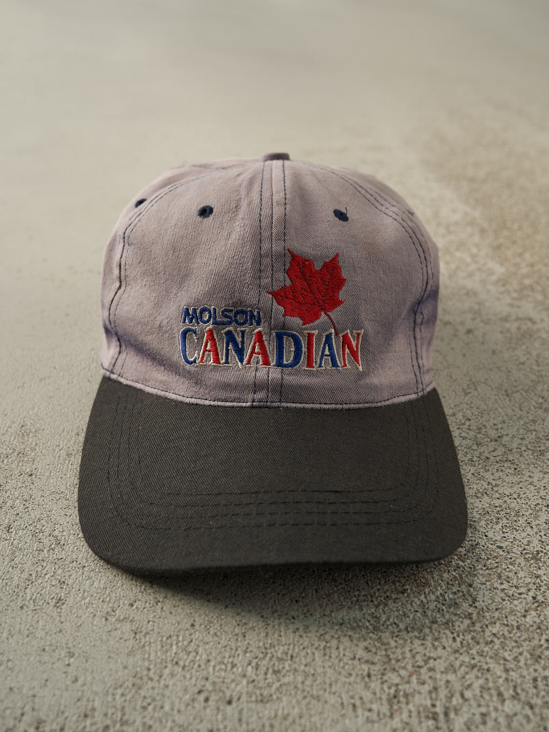 Vintage 90s Blue & Black Embroidered Molson Canadian Strapback