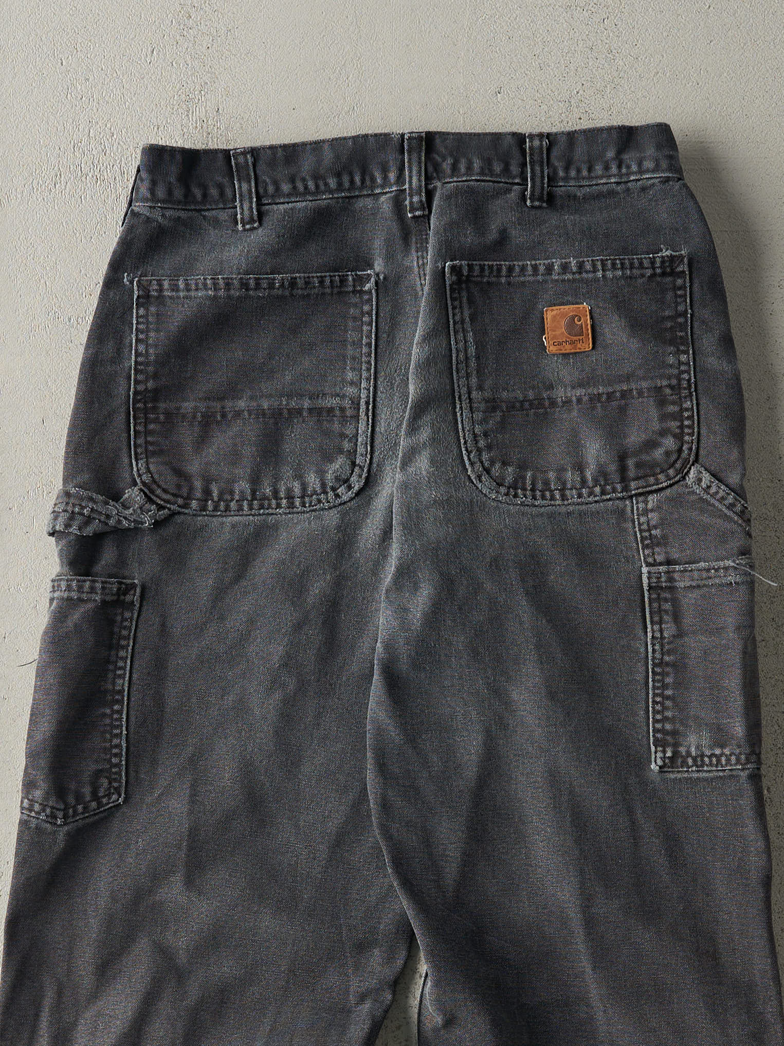 Vintage 90s Faded Black Carhartt Carpenter Pants (30x30)