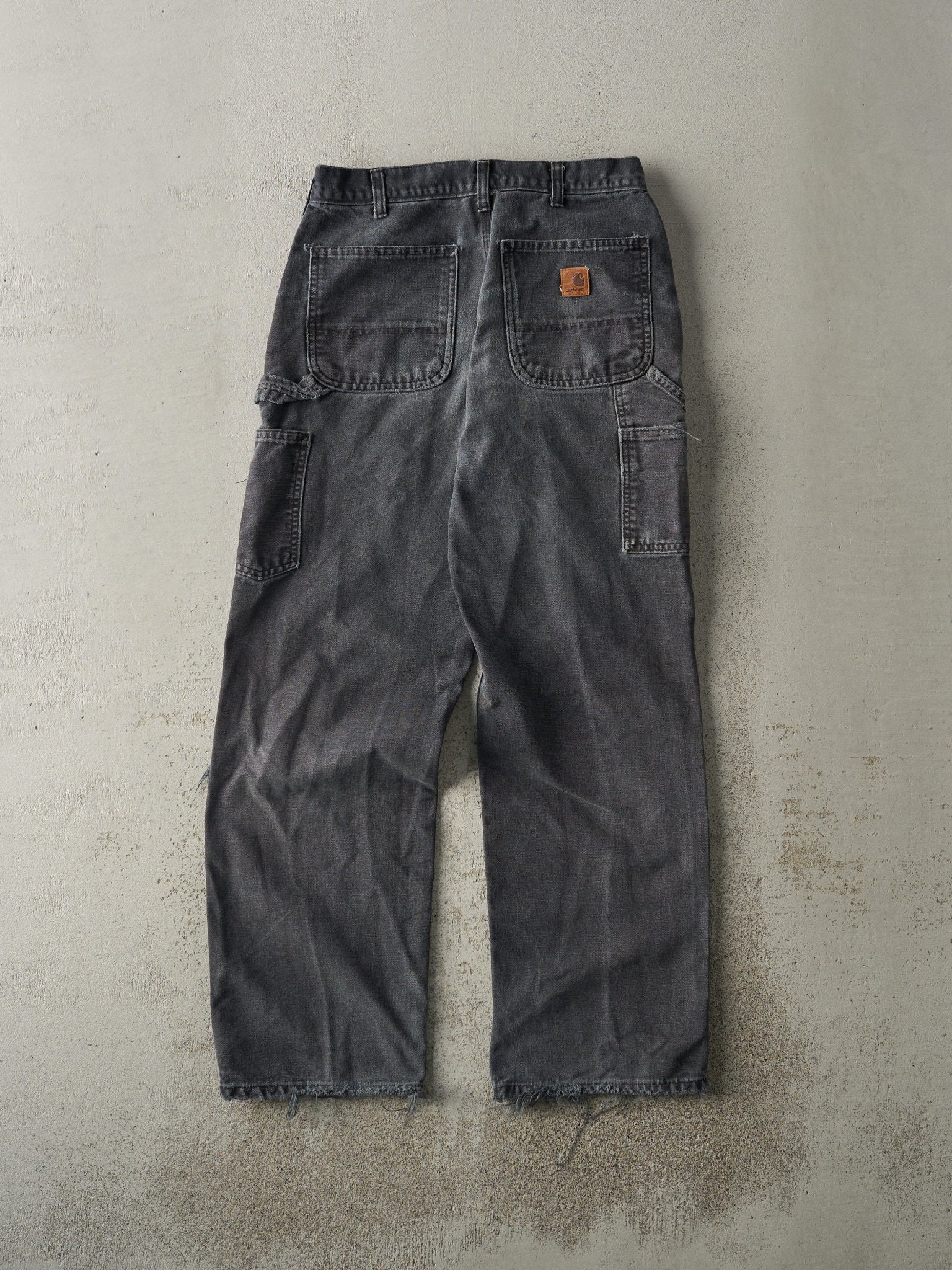 Vintage 90s Faded Black Carhartt Carpenter Pants (30x30