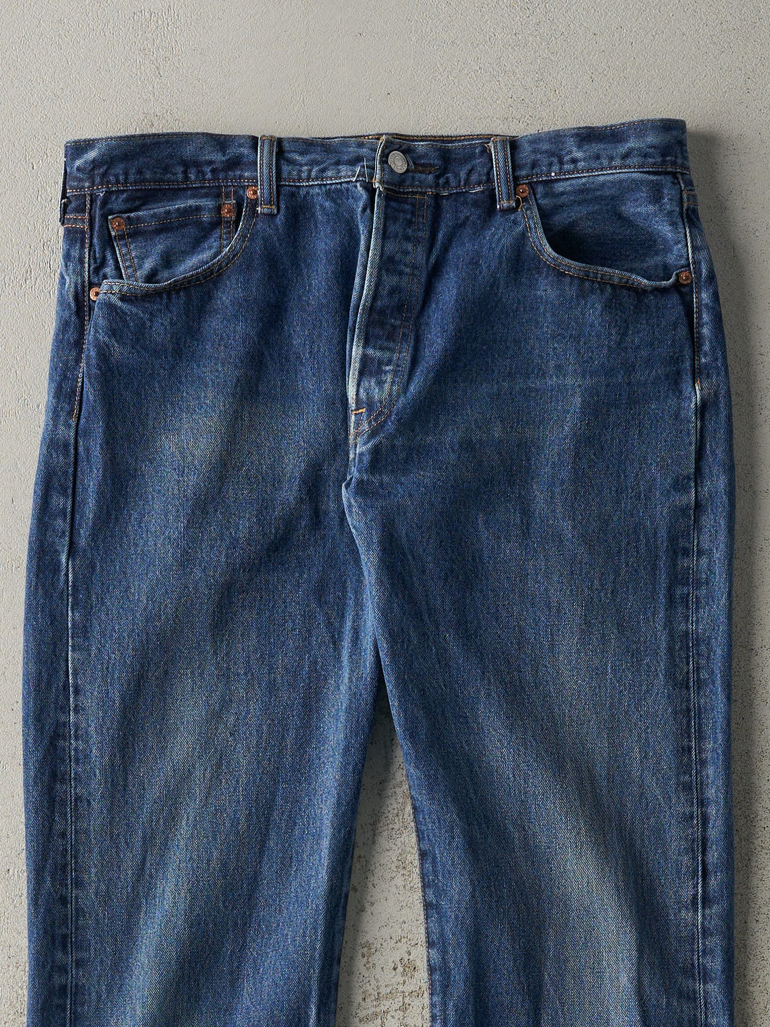 Vintage Y2K Dark Wash Levi's 501 Jeans (36x35)